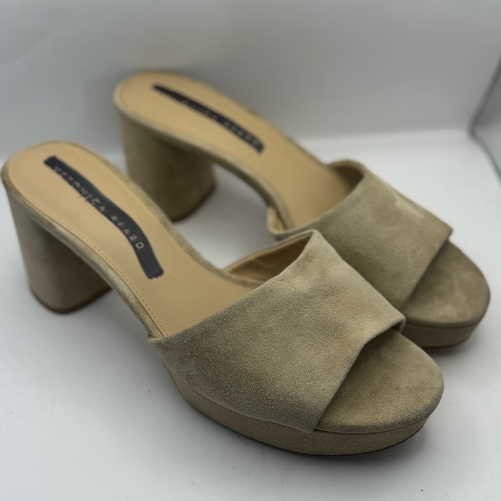 Veronica Beard Women's Size 9.5 Dali Block Heel Sandal Sandal‎